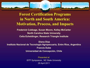 Forest Certification Programs in North and South America ...