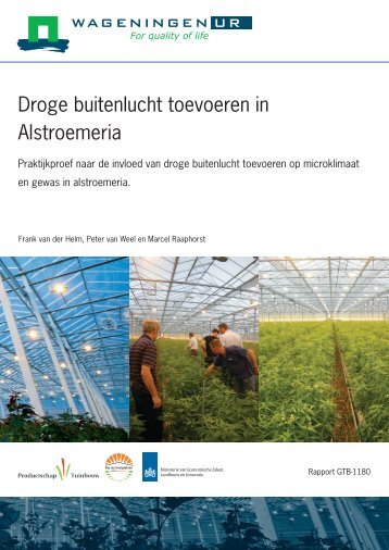 Droge buitenlucht toevoeren in Alstroemeria - Energiek2020