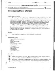 Laboratory Investigation __ Investigating Phase Changes