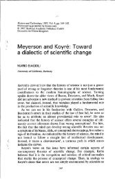 Meyerson and Koyre - Center for Science and Innovation Studies