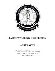 ABSTRACTS - Paleopathology Association