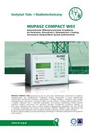 MUPASZ COMPACT W03 - Instytut Tele- i Radiotechniczny