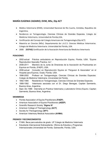 CV completo - Congreso Equinos