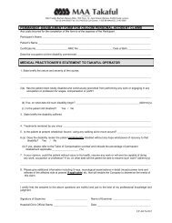 permanent disablement form for celcom personal accident ... - MAA