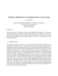 thermal performance of borehole heat exchangers - Stockton College