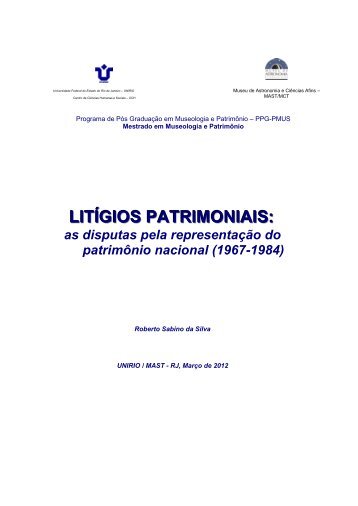 Roberto Sabino da Silva. - PPG-PMUS - Museu de Astronomia e ...