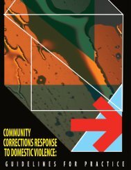 Community Corrections' Response to Domestic Violence - American ...