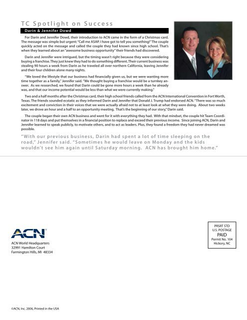 IN SID E - About ACN Inc. - ACN