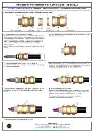 Installation Instructions For Cable Gland Types E2X - CMP Products