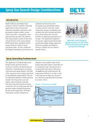 Spray Gas Quench Design Considerations - BETE Fog Nozzle, Inc.