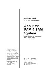 About the PAM with SAM System - Kollmorgen