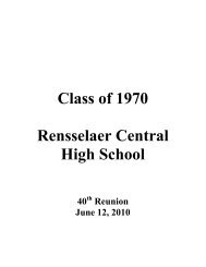 Class of 1970 Rensselaer Central High School - Jasper County ...
