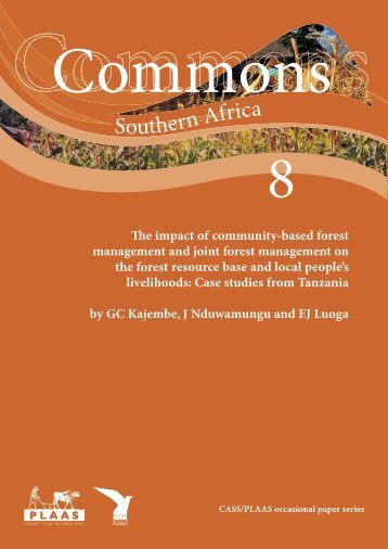 The Impact of Community-based Forest Management and Joint ...