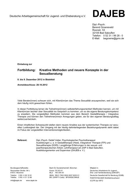 Kreative Methoden und neuere Konzepte in der Sexualberatung