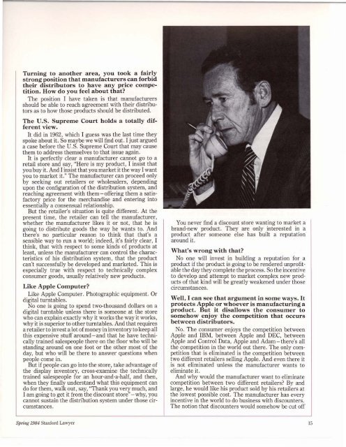 Spring 1984 – Issue 31 - Stanford Lawyer - Stanford University