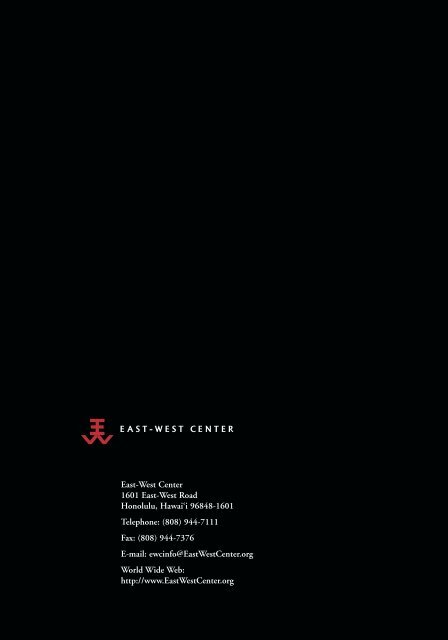 East-West Center Annual Report 2001