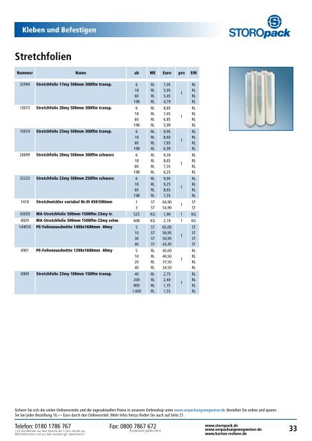 Kartons bis 400 mm Länge - 0180 1786 767