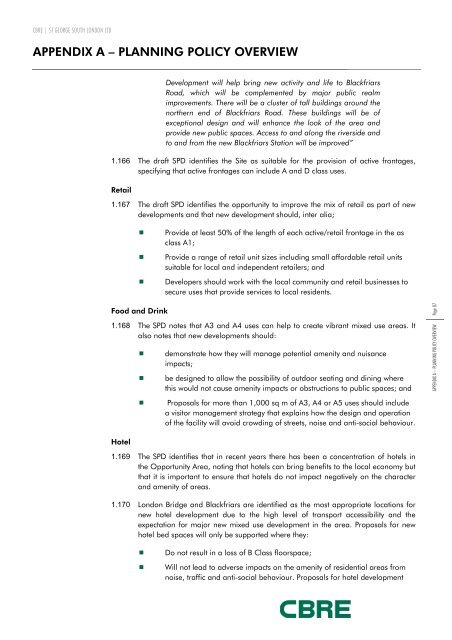 One Blackfriars - Planning Statement FINAL VERSION - Southwark ...