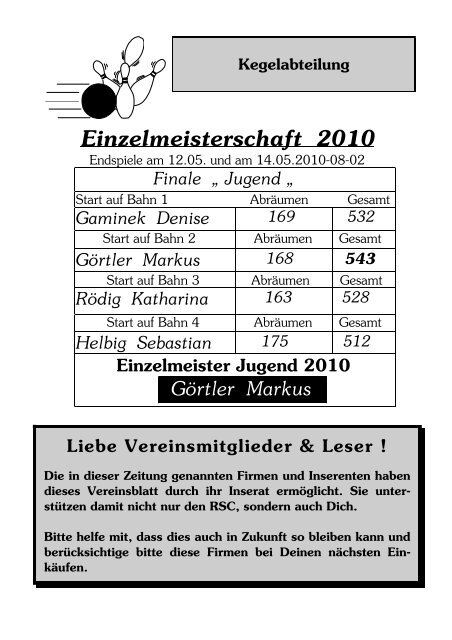 Radfahrabteilung - RSC Concordia Oberhaid