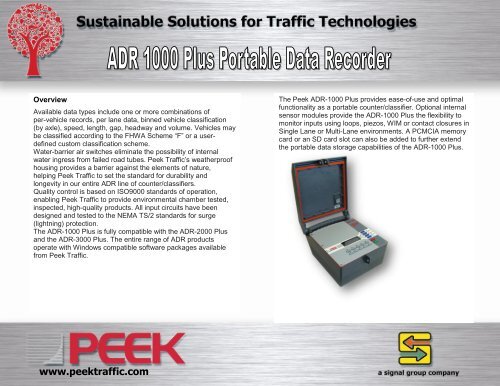 ADR-1000 Plus Datasheet - Peek Traffic