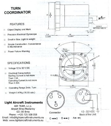 Turn Coordinator - lightaircraftinstruments.eu