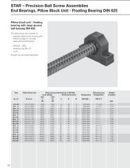 STAR â Precision Ball Screw Assemblies End Bearings, Pillow Block