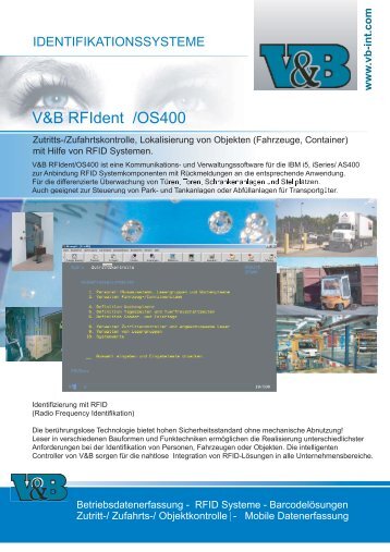 V&B RFIdent /OS400 - V&B Datentechnik AG