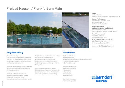 Freibad Hausen Frankfurt Am Main Berndorf Baderbau