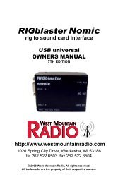 RIGblaster Nomic Owner's Manual - West Mountain Radio