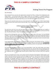 sample contract - Professional Tennis Registry