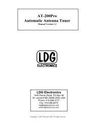 AT-200Pro Automatic Antenna Tuner - LDG Electronics