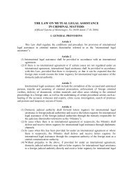 the law on mutual legal assistance in criminal matters