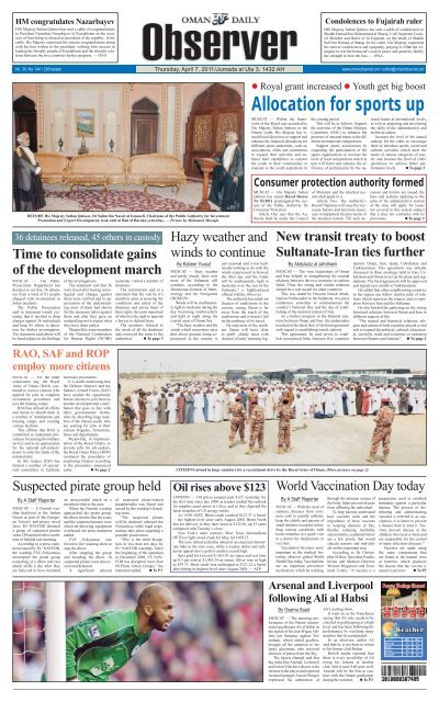 Observer 7 Apr 2011 - Oman Daily Observer