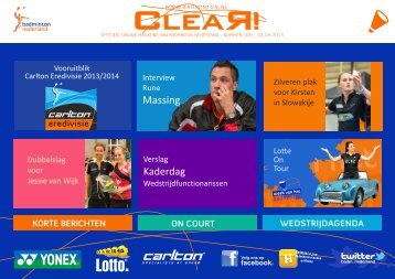 clear 208 - 2 september 2013 - Badminton Nederland