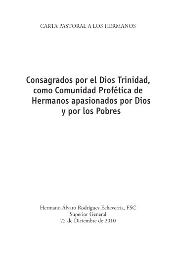 Consagrados por el Dios Trinidad, como Comunidad Profética de ...