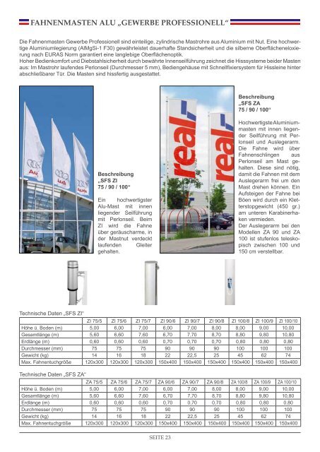 Jahreskatalog Schild Flaggen-Store GmbH