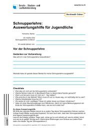 Tagebuch der Schnupperlehre - learnsite