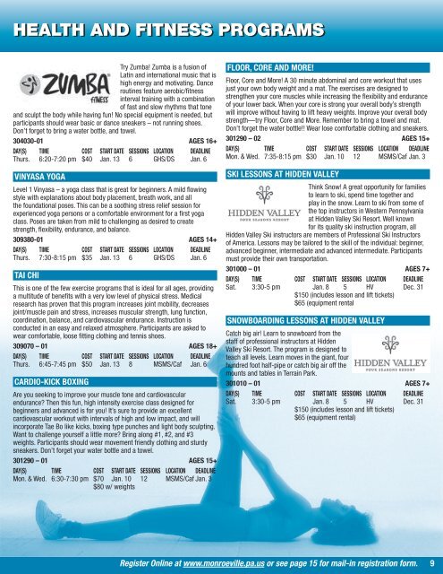 Program Registration Form - Monroeville