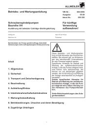 ALLWEILER Betriebsâ und Wartungsanleitung ...