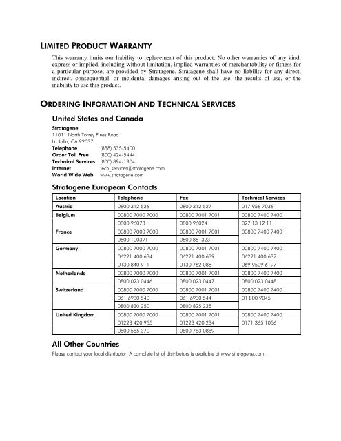 Manual: StrataPrepÂ® Plasmid Miniprep Kit