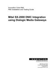 Mitel SX-2000 DNIC Integration using Dialogic Media Gateways