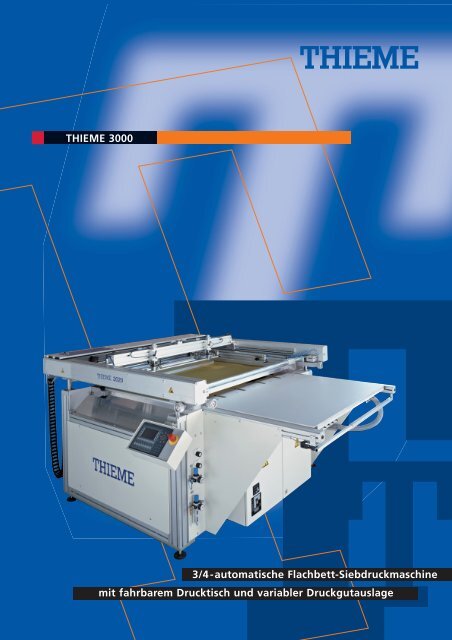 THIEME 3000 3/4-automatische Flachbett-Siebdruckmaschine mit ...