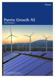 Pareto Growth AS - Pareto Project Finance