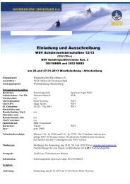 Einladung und Ausschreibung - Westdeutscher Skiverband e.V.