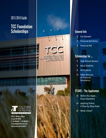 TCC Foundation Scholarships - Tacoma Community College