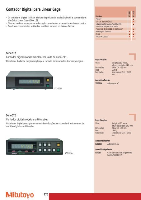 Contador Digital para Linear Gage Multi-funções - Mitutoyo