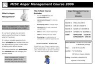 Information on Anger Management Daytime Courses for Men