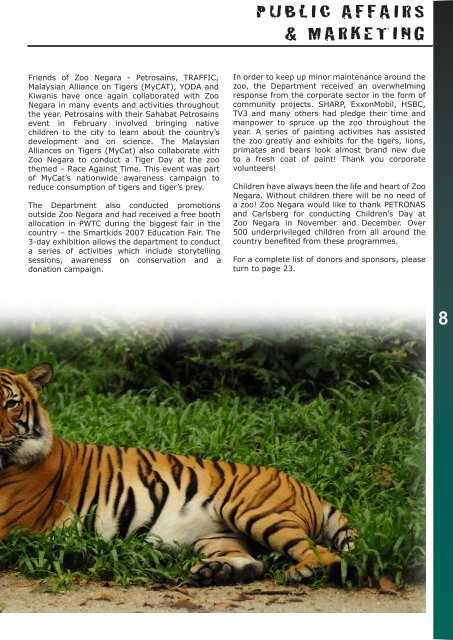 Annual Report- 2007 - Zoo Negara