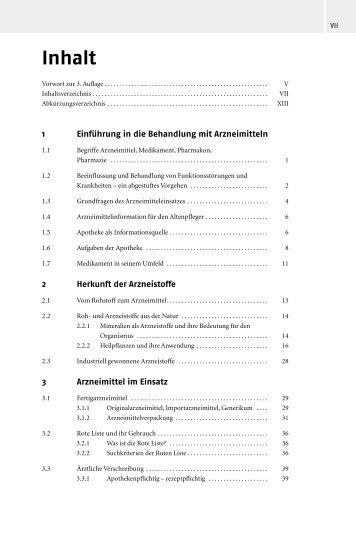 Inhaltsverzeichnis - Wissenschaftliche Verlagsgesellschaft