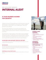 Internal audIt - BDO Consulting